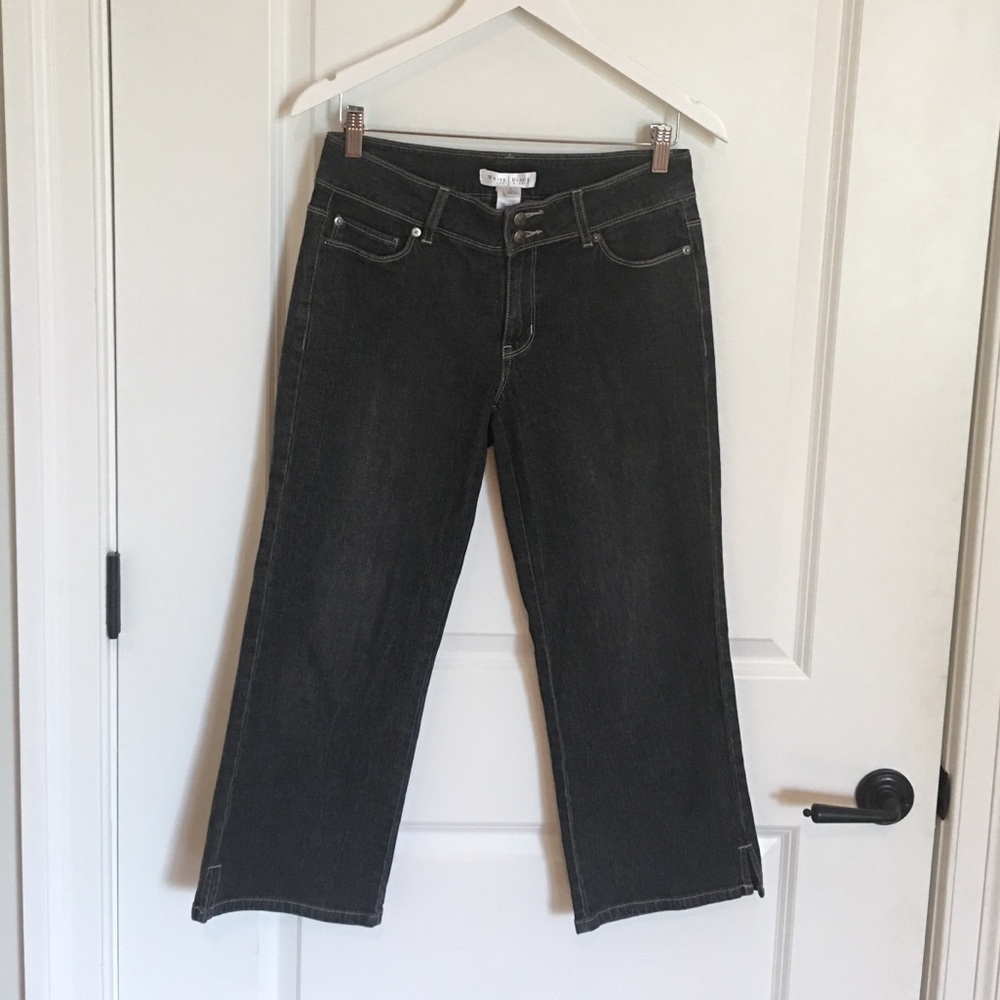 WHBM Black Cropped Jeans